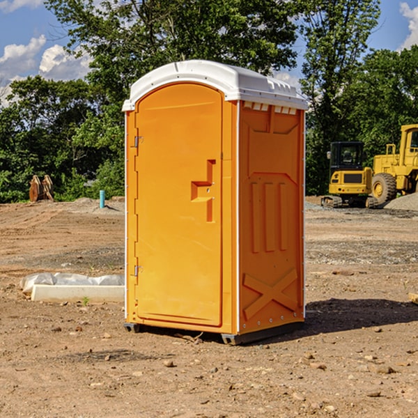 how often are the portable toilets cleaned and serviced during a rental period in Lawrence Park